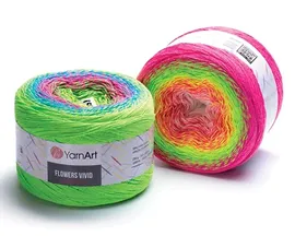 Пряжа YarnArt Flowers Vivid, 55% хлопок, 45% полиакрил, 250гр/1000м