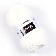 Пряжа YarnArt Jeans Plus №01 Белый