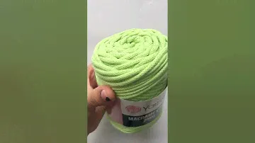 Подробный обзор пряжи YarnArt Macrame Cord 3mm (60% хлопок / 40% вискоза и полиэстер) №755 Фисташка
