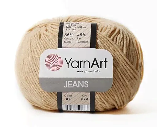 YARNART JEANS (Джинс) 07 Бежевый