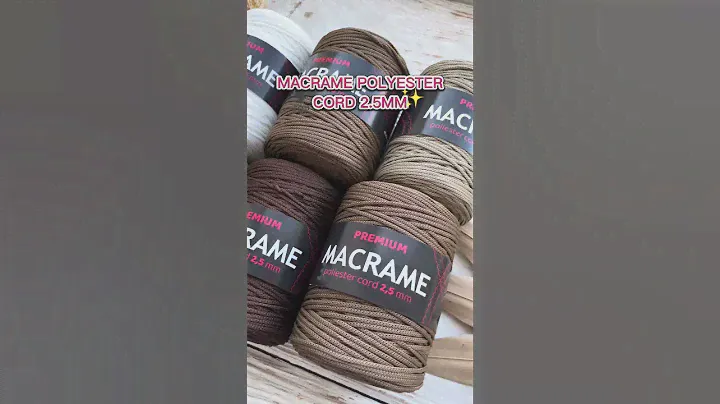 Polyester Macrame Cord 2.5mm. Macrame Yarn Polyester Macrame Rope