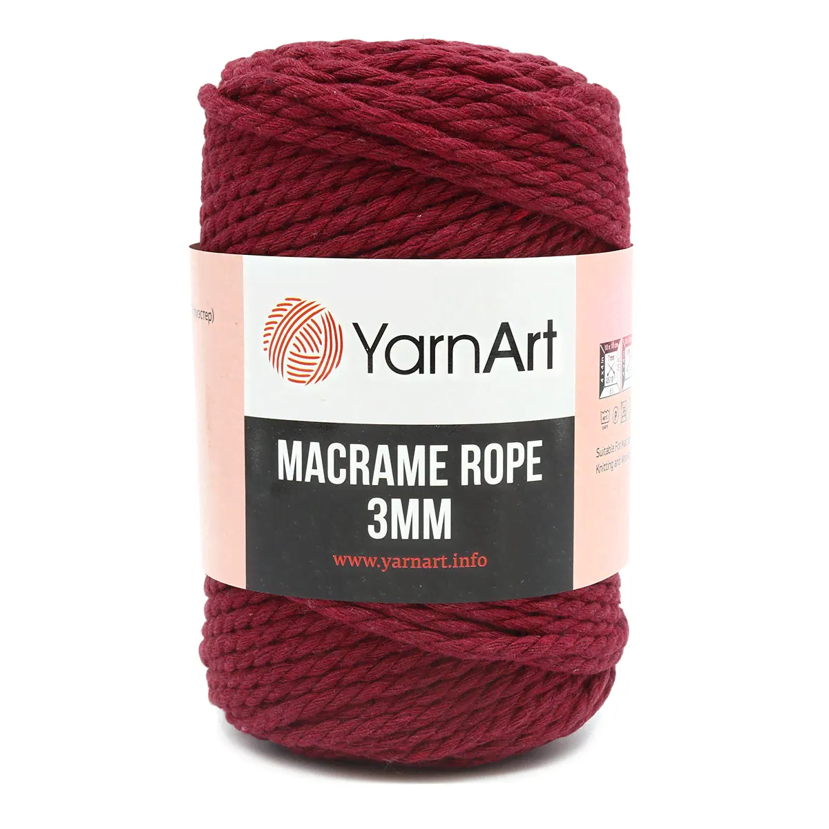 Пряжа YarnArt 'Macrame Rope 3мм' 250гр 63м (60% хлопок, 40% вискоза и полиэстер)-0
