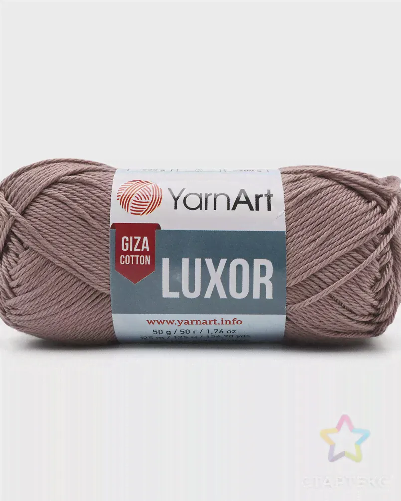 Пряжа YarnArt 'Luxor' 50гр 125м (100% мерсеризованный хлопок) (1232 дымчатый) дымчатый-0