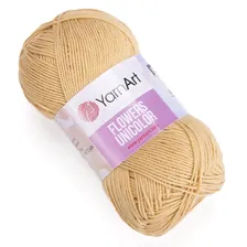 Yarnart Flowers Unicolor 732 кремовый