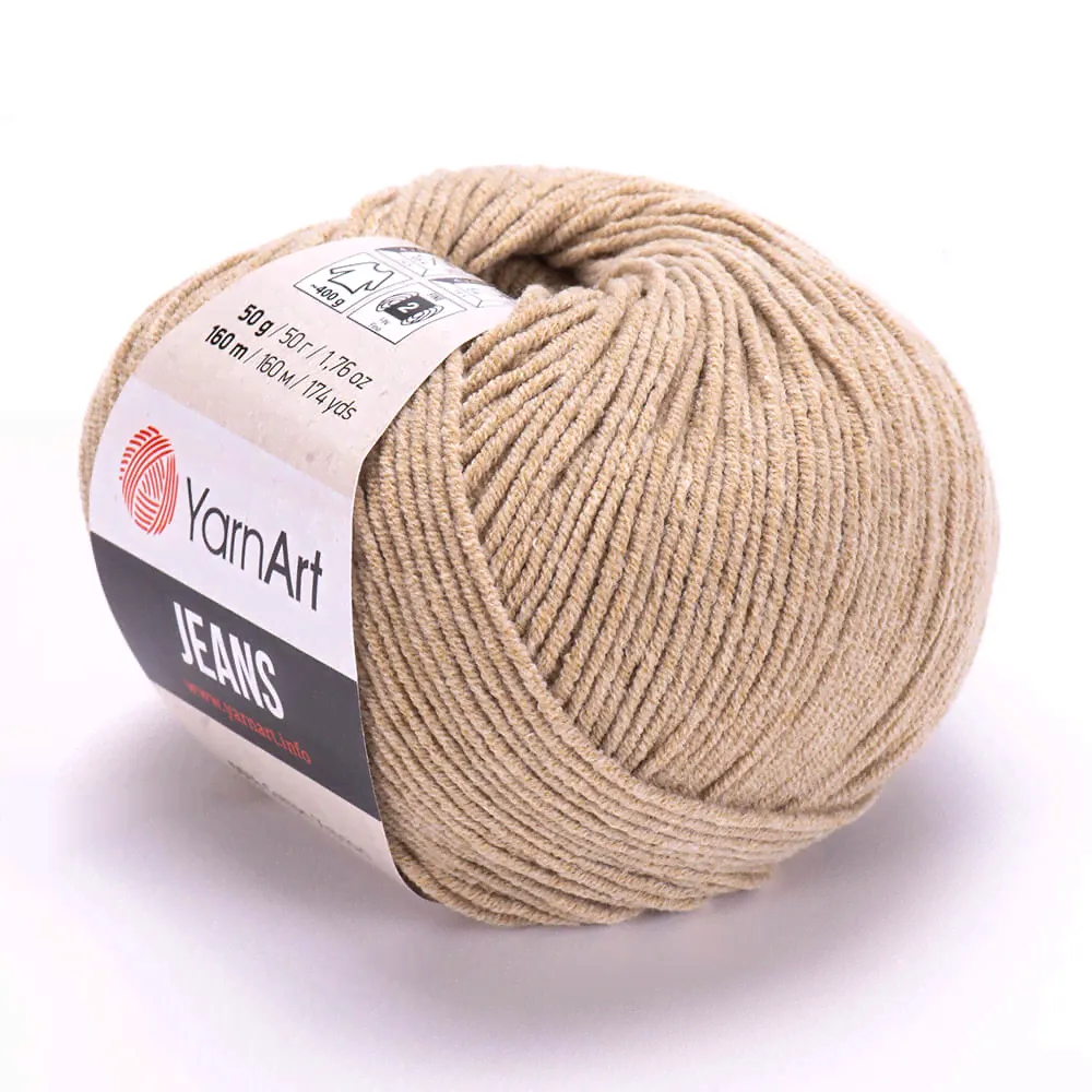 Пряжа YarnArt Jeans цвет бежевый 48