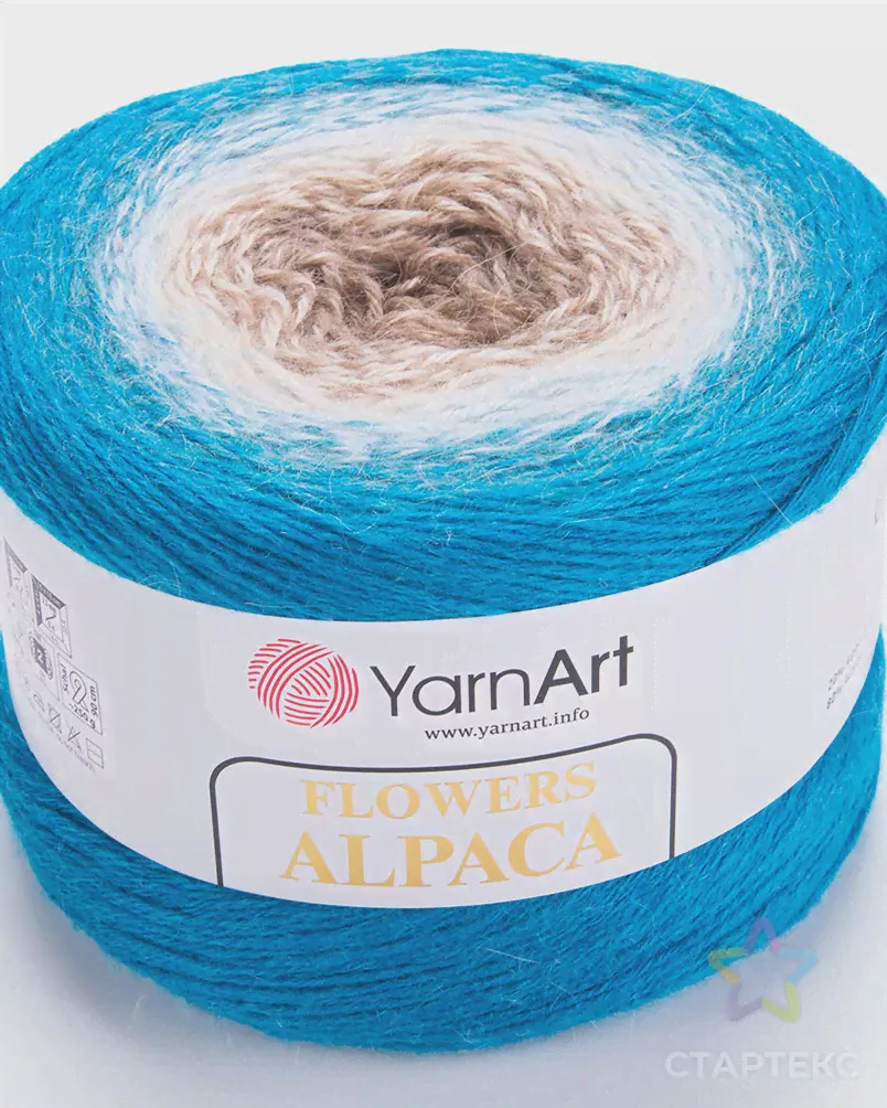 Пряжа YarnArt 'Flowers Alpaca' 250гр 940м (20% альпака, 80% акрил) (431) 431-0