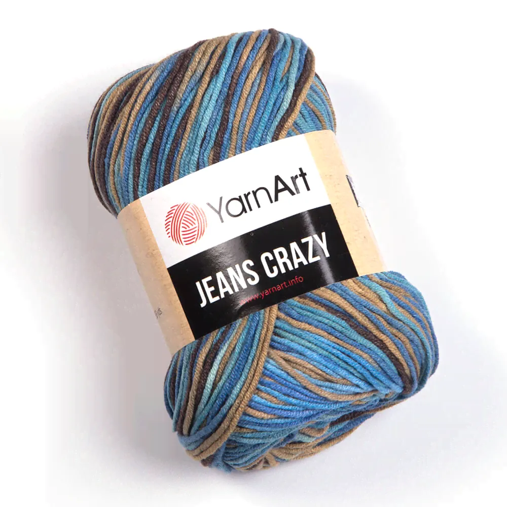 Пряжа YarnArt Jeans Crazy (7202) голубой принт
