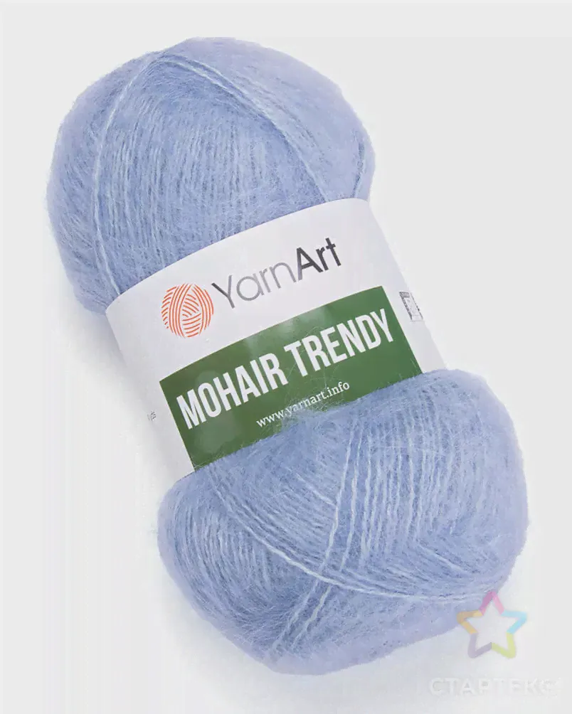 Пряжа YarnArt 'Mohair trendy' 100гр 220м (50% мохер, 50% акрил) (107 сизый) сизый