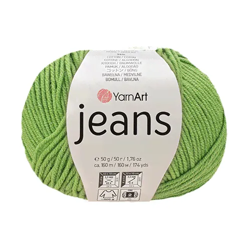Пряжа YarnArt "JEANS" (50 г) 69 (св.зеленый)-0