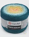Пряжа YarnArt 'Flowers Moonlight' 260гр 1000м (53% хлопок, 43% полиакрил, 4% металлик) (3270 секционный) секционный