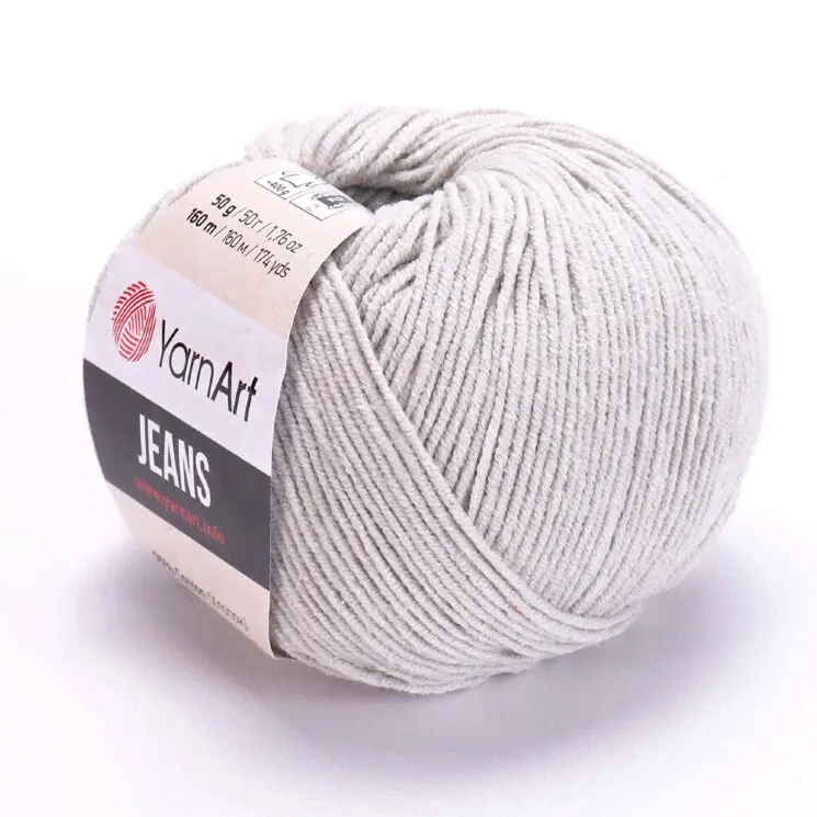 Пряжа YarnArt Jeans цвет светло-серый 49