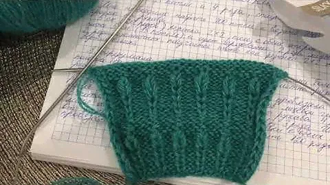 Вяжу образец из Silky Wool YarnArt