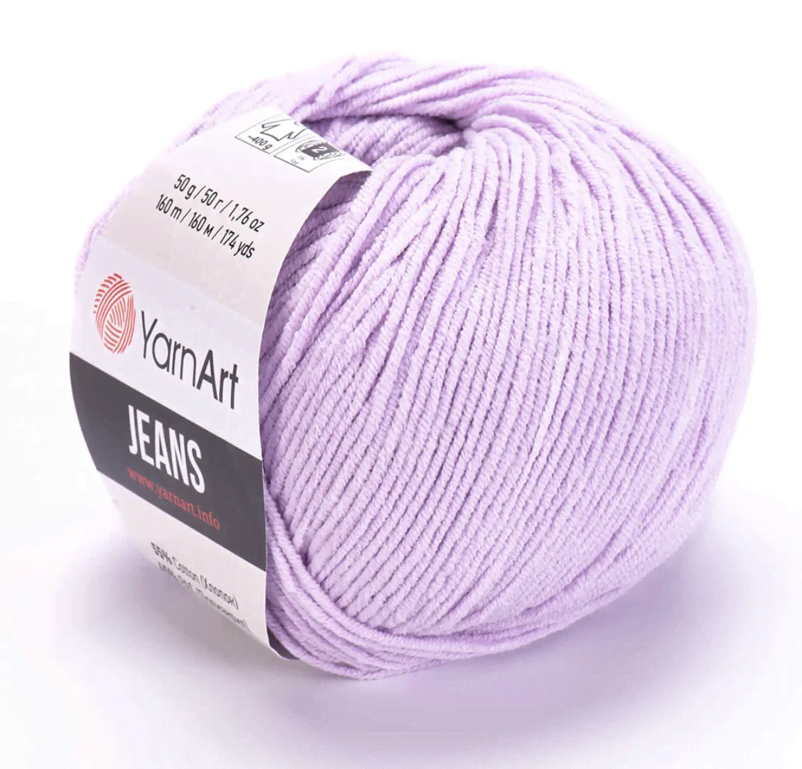 Пряжа YarnArt jeans (19) нежная-сирень-0