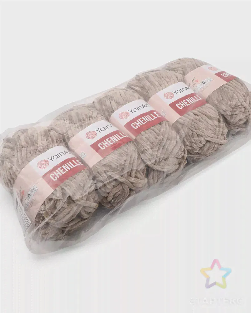 Пряжа YarnArt 'Chenille' 100гр 90м (100% микрополиэстер) (554 дымчатый) дымчатый