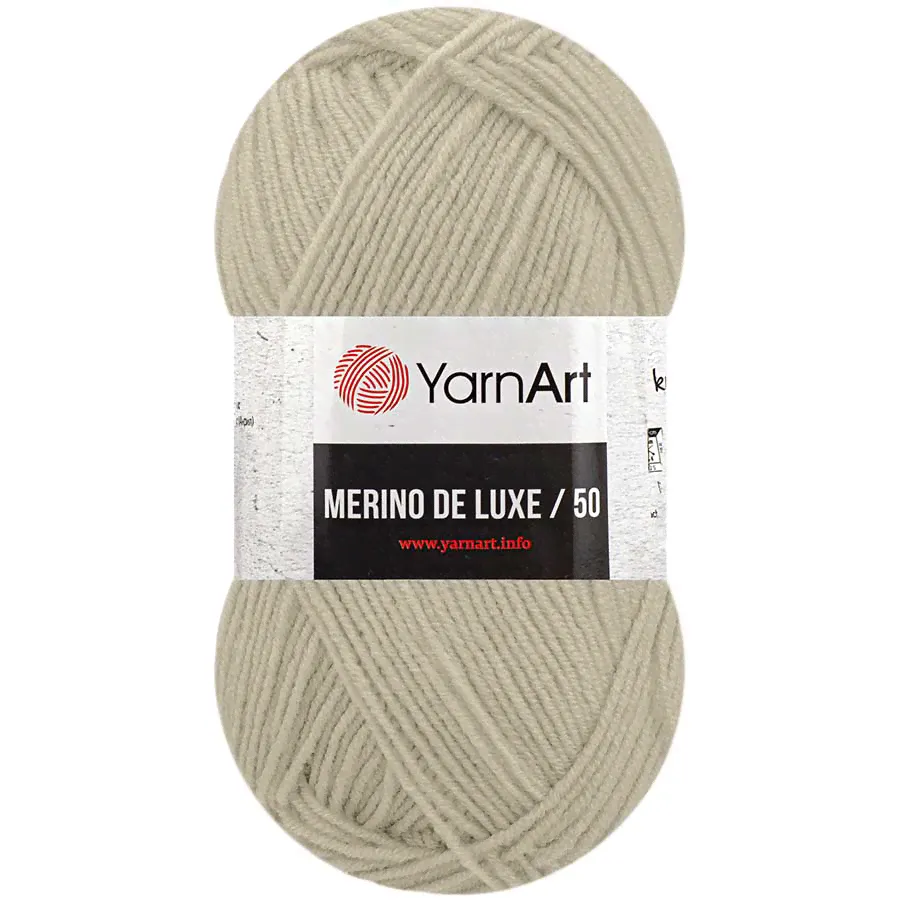 Пряжа YarnArt "MERINO DE LUXE / 50" (100 г) 33 (суровый)