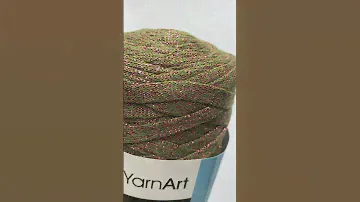 Подробный обзор пряжи YarnArt Ribbon Lurex №741 Фисташковый