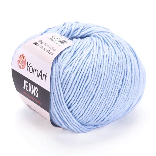 YARNART Jeans 75 бледно голубой-0