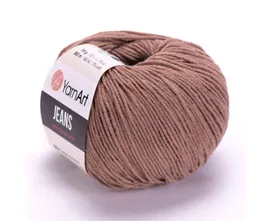 Пряжа Yarnart Jeans, 50гр. 160м. (55% хлопок, 45% полиакрил), (71 какао)