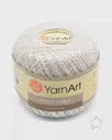 Пряжа YarnArt 'Violet Lurex' 50гр 282м (96% мерсеризованный хлопок, 4% металлик) (1000 белый/серебро) белый/серебро