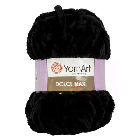 Пряжа YarnArt Dolce Maxi 200гр 70м (100% микрополиэстер) (742 черный)
