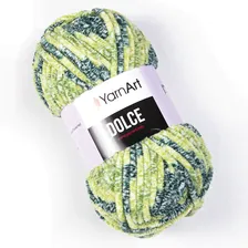 Пряжа YarnArt Dolce цвет 808 зеленый принт