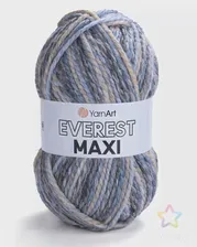 Пряжа YarnArt 'Everest Maxi' 200гр 134м (30% шерсть, 70% акрил) (8023 меланж) меланж
