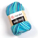 Пряжа YarnArt Jeans Crazy (7204) бирюза принт