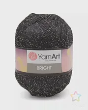 Пряжа YarnArt 'Bright' 90гр 340м (80% полиамид, 20% металлик) (105 черный-золото) черный-золото