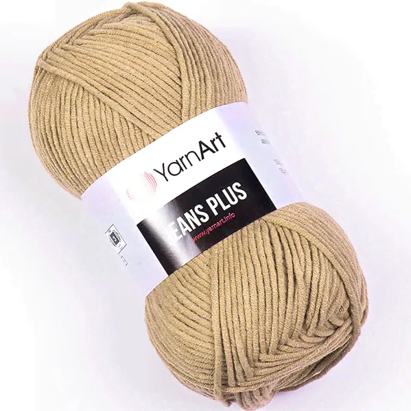 Пряжа Yarnart JEANS PLUS 07 песочный-0