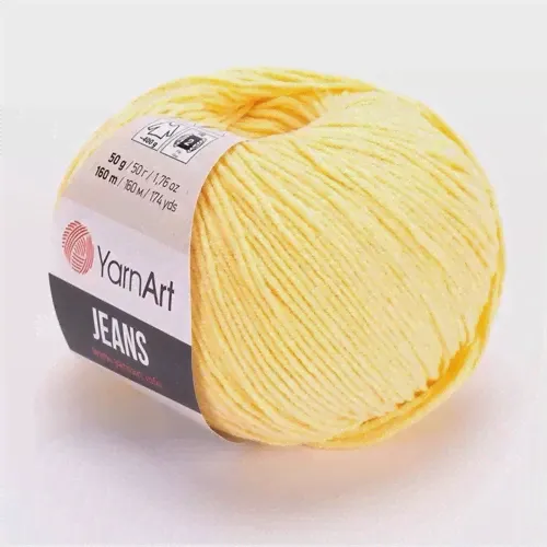 Пряжа YarnArt Jeans - 88 желтый-0