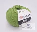 Пряжа YarnArt Jeans 69 зел.яблоко