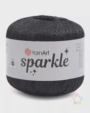 Пряжа YarnArt 'Sparkle' 25 гр 160 м (60% метализированный полиэстер, 40% полиамид) (1360 черное серебро) черное серебро