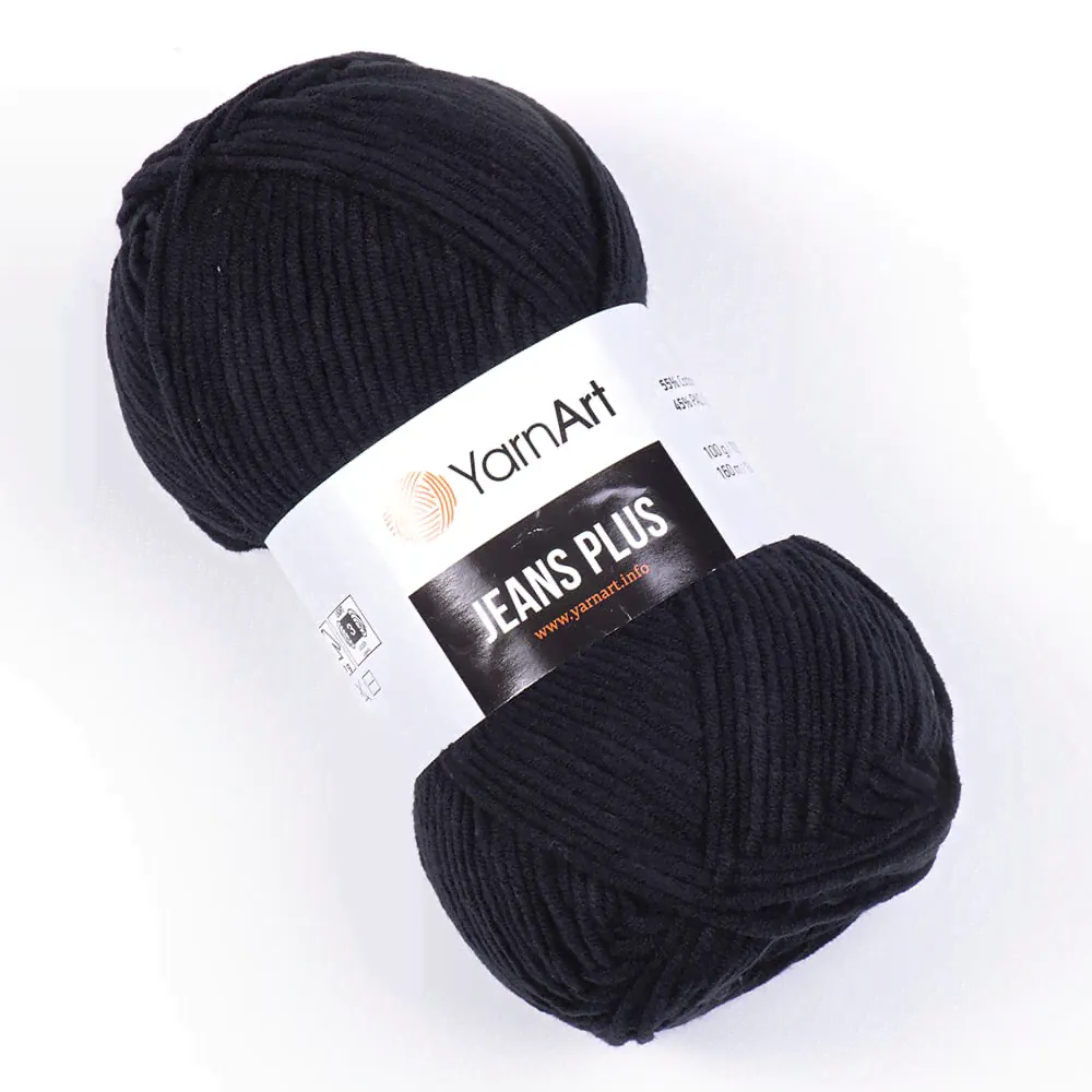 Пряжа Ярнарт Джинс Плюс (Yarnart Jeans Plus) 53 чёрный