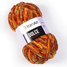 Пряжа YarnArt Dolce цвет 810 оранжевый принт