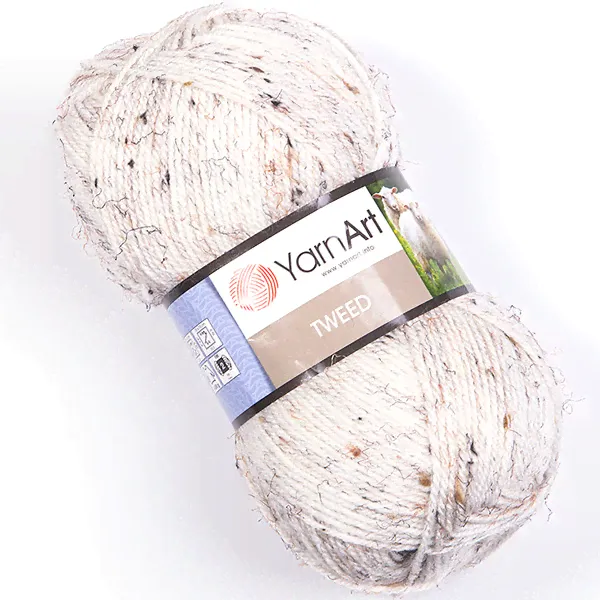 Пряжа Yarnart TWEED 221 крем