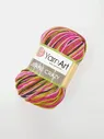 YarnArt jeans Crazy 7206 малиново-салатовый