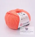 Пряжa YarnArt Jeans 61 неон коралл