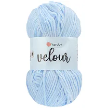 Пряжа YarnArt "VELOUR" (100 г) 851 (св.голубой)