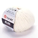 Пряжа YarnArt Milano (8% альпака, 20% шерсть, 8% вискоза, 64% акрил) 50 гр, 130 м, 852 молочный