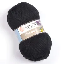 Пряжа Yarnart ALPINE MAXI 661 черный (2 мотка)