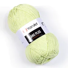 Пряжа Ярнарт Джинс Плюс (Yarnart Jeans Plus) 11 зелёное яблоко