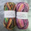 Пряжа носочная Forza YarnArt ( Форза ), цвет 2608-2609, 100 гр/420м, 75% шерсть, 25% полиамид, 2 мотка.