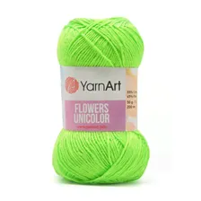 Пряжа YarnArt Flowers Unicolor 50гр 200м (55% хлопок, 45% полиакрил) (760 салатовый)