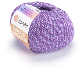 Пряжа для вязания YarnArt 'Baby cotton multicolor' 50гр 165м (50% хлопок, 50% акрил) (5218), 10 мотков