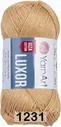 Пряжа YarnArt Luxor GIZA COTTON 1231 песочный