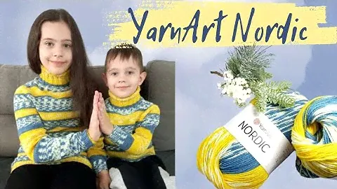 Два светри із пряжі YarnArt Nordic /огляд пряжі/ відгук на пряжу ярнАрт Нордік.