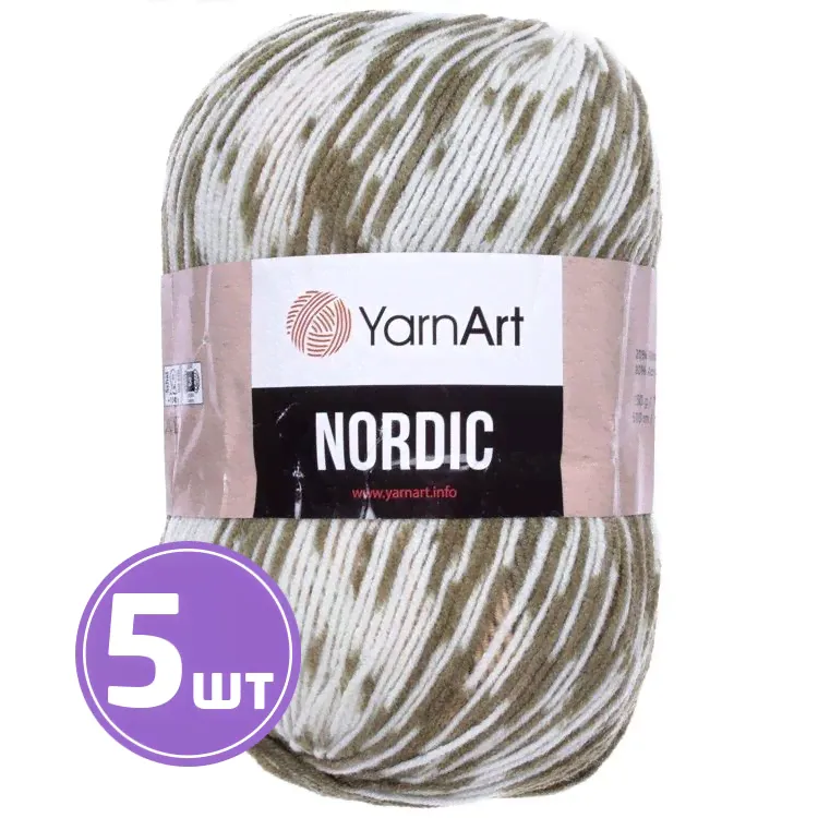Пряжа YarnArt Nordic (651), мультиколор, 5 шт. по 150 г, Nordic_651