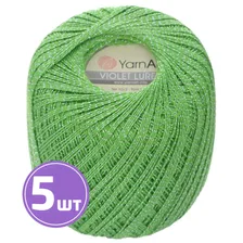 Пряжа YarnArt Violet Lurex (16332), светло-зеленый-серебристый, 5 шт. по 50 г, Violet_Lurex_16332