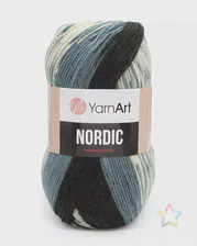 Пряжа YarnArt 'Nordic' 150гр 510м (20% шерсть, 80% акрил) (650 меландж) меландж