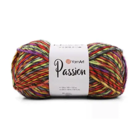 Пряжа YarnArt Passion 100гр 200м (20% шерсть, 80% акрил) (1253 принт)-0